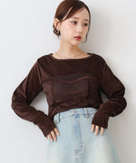 シアーベロアビスチェドッキングプルオーバー