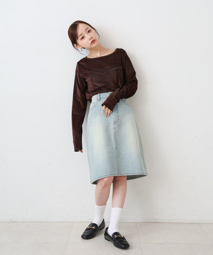 シアーベロアビスチェドッキングプルオーバー