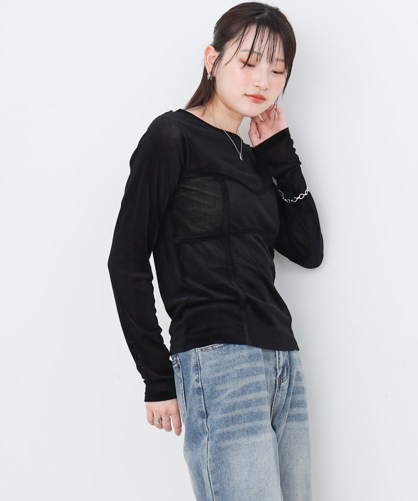 シアーベロアビスチェドッキングプルオーバー