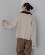 フェイクスエード×コーデュロイショートカバーオール