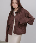 フェイクスエード×コーデュロイショートカバーオール