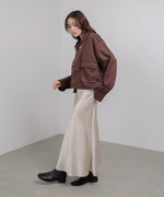 フェイクスエード×コーデュロイショートカバーオール