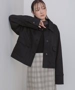 フェイクスエード×コーデュロイショートカバーオール