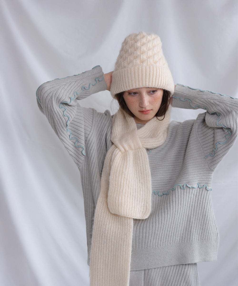 マフラードッキングニットキャップ