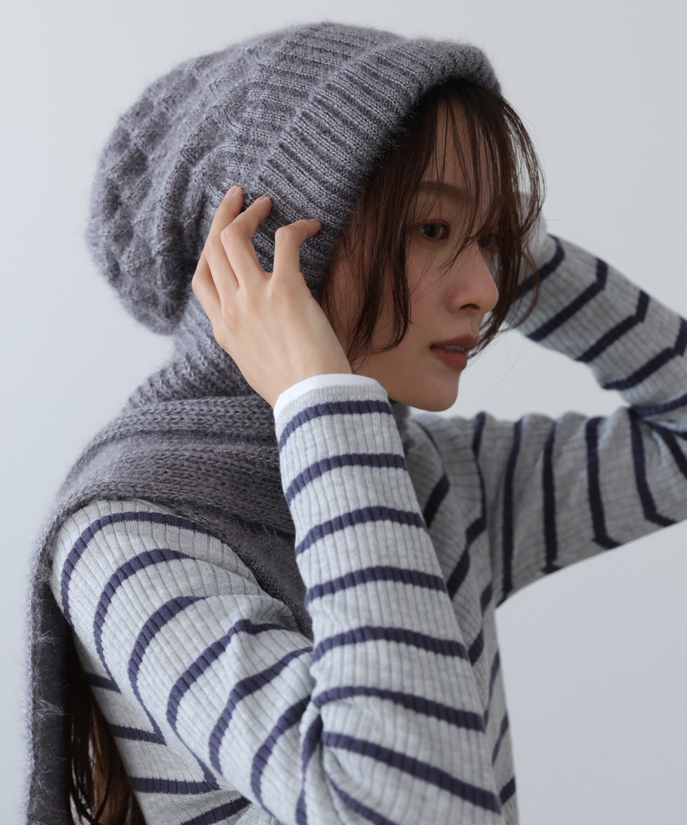 マフラードッキングニットキャップ