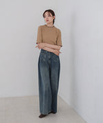 ウェーブメローハーフスリーブリブカットソー