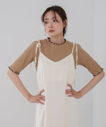 ウェーブメローハーフスリーブリブカットソー