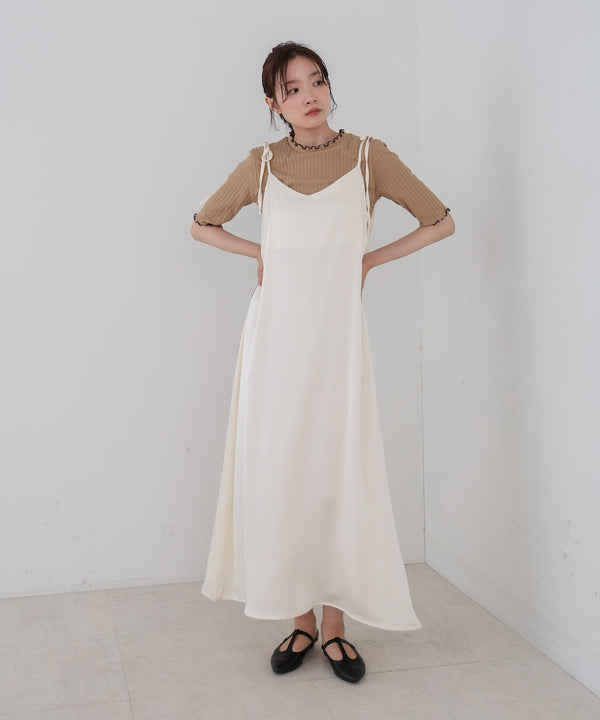 ウェーブメローハーフスリーブリブカットソー