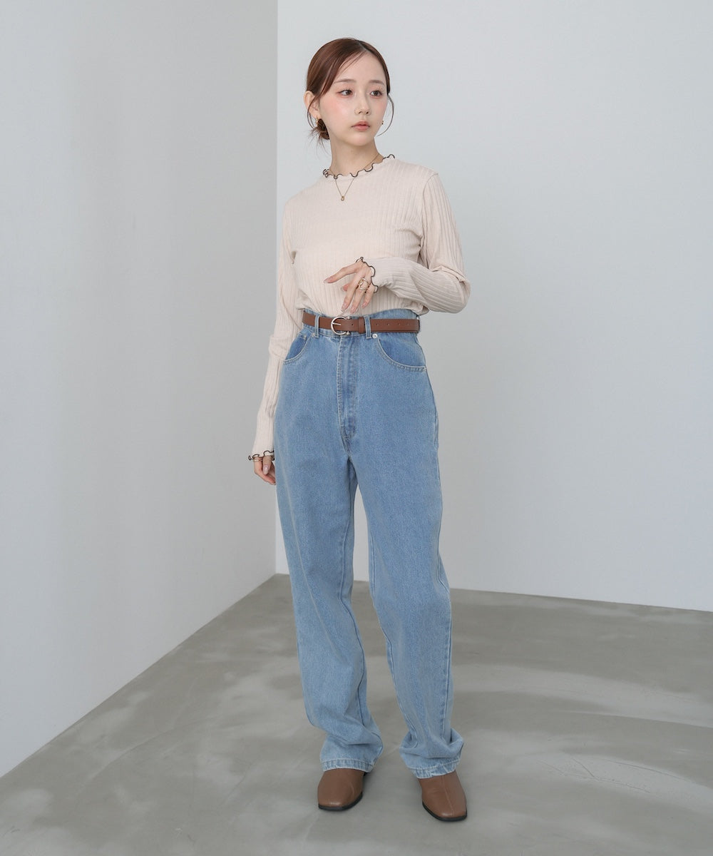 【選べるデザイン】ウェーブメローリブカットソー