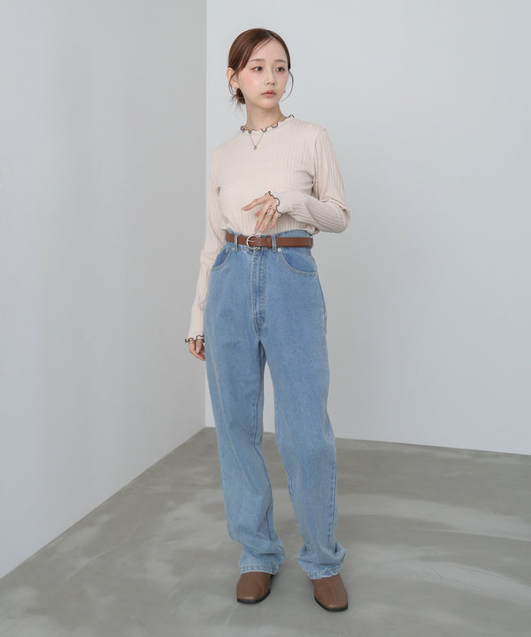 【選べるデザイン】ウェーブメローリブカットソー