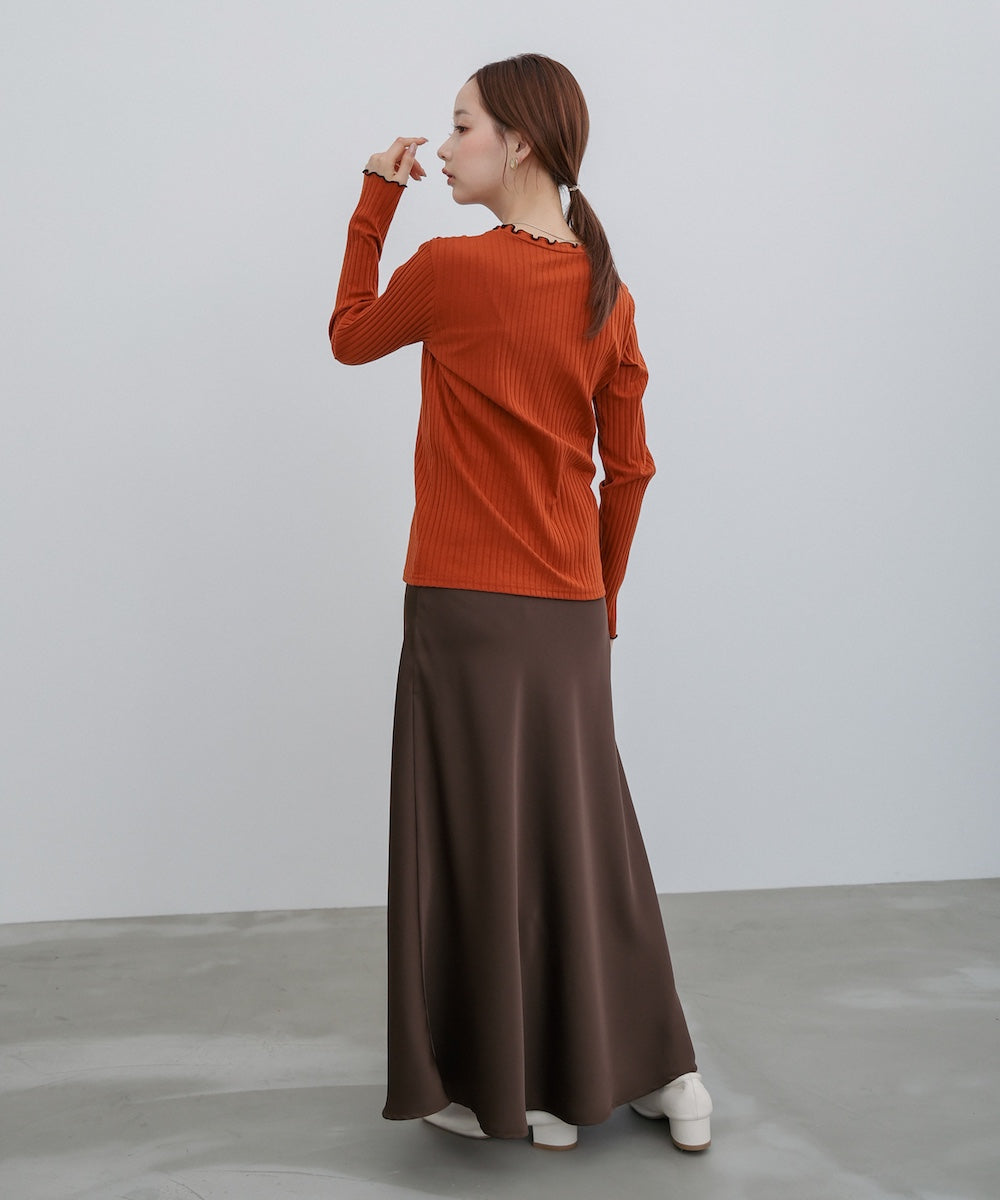 【選べるデザイン】ウェーブメローリブカットソー