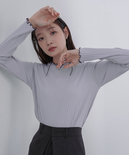 【選べるデザイン】ウェーブメローリブカットソー