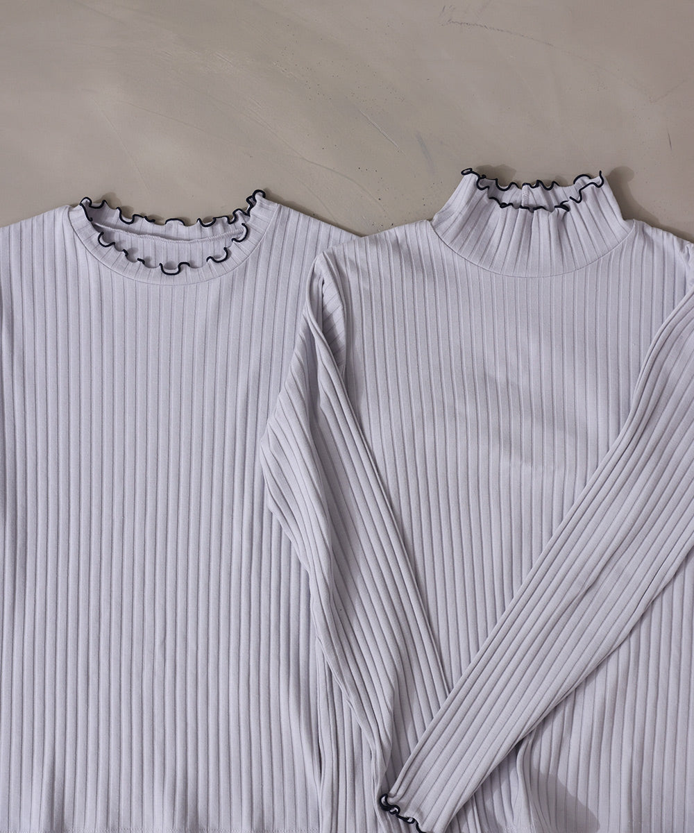 【選べるデザイン】ウェーブメローリブカットソー