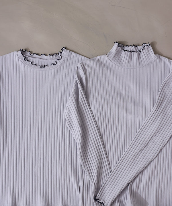 【選べるデザイン】ウェーブメローリブカットソー