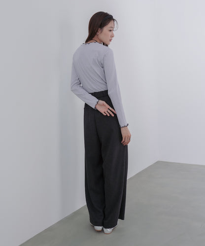 【選べるデザイン】ウェーブメローリブカットソー