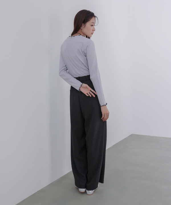 【選べるデザイン】ウェーブメローリブカットソー