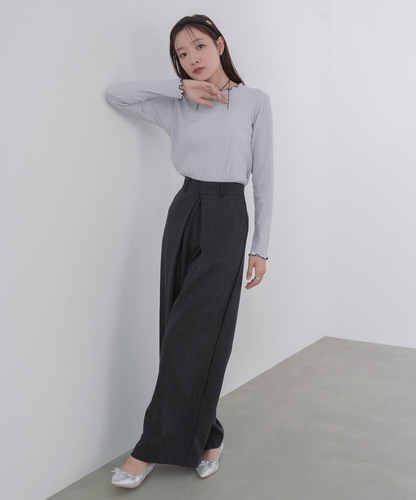 【選べるデザイン】ウェーブメローリブカットソー