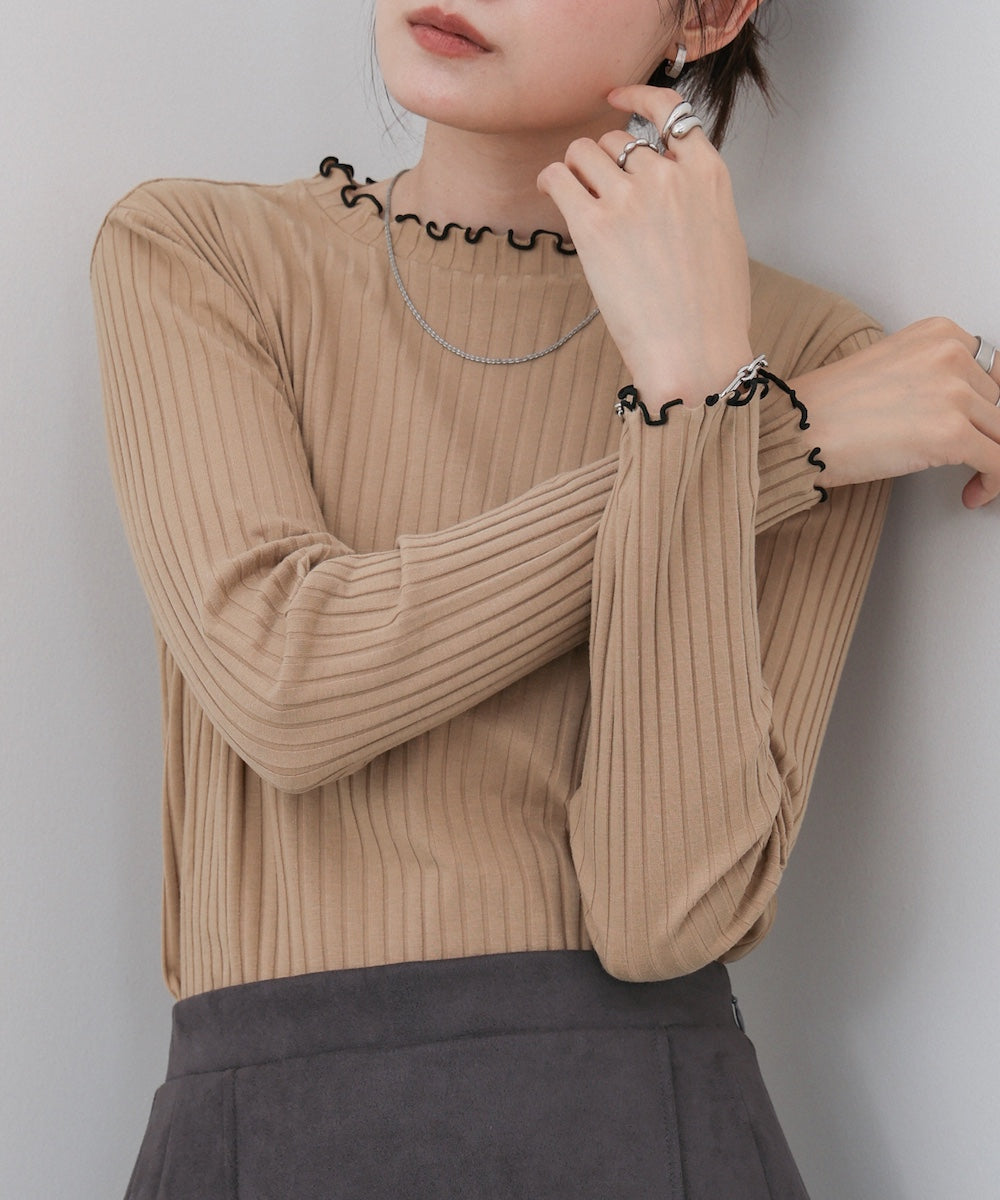 【選べるデザイン】ウェーブメローリブカットソー