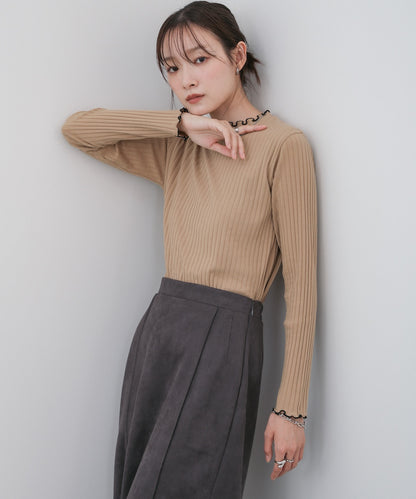 【選べるデザイン】ウェーブメローリブカットソー