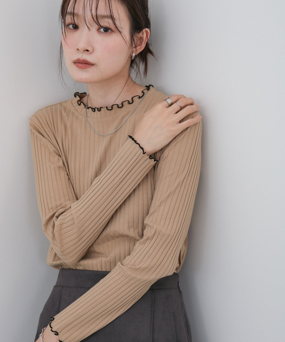 【選べるデザイン】ウェーブメローリブカットソー