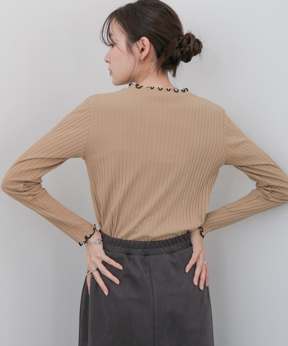 【選べるデザイン】ウェーブメローリブカットソー