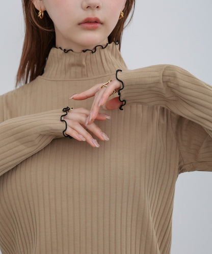 【選べるデザイン】ウェーブメローリブカットソー