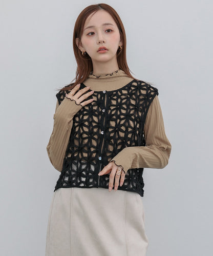 【選べるデザイン】ウェーブメローリブカットソー