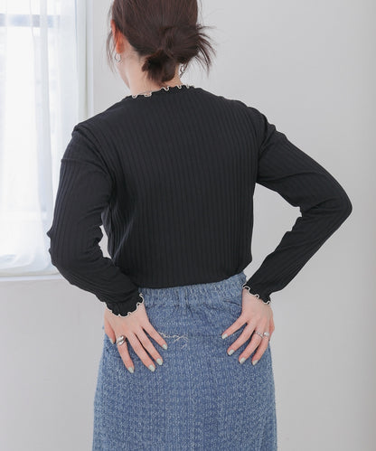 【選べるデザイン】ウェーブメローリブカットソー