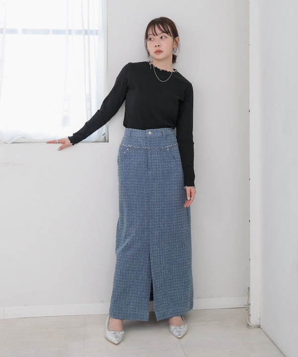 【選べるデザイン】ウェーブメローリブカットソー