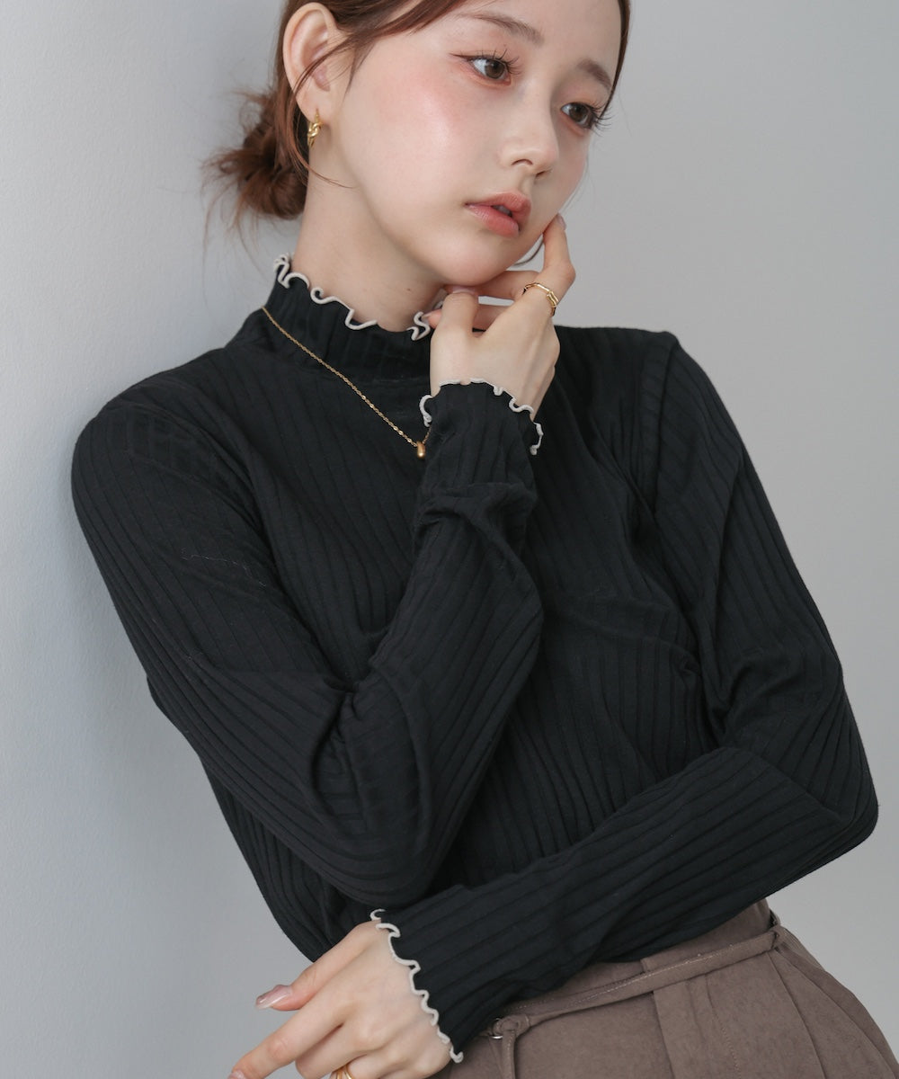 【選べるデザイン】ウェーブメローリブカットソー