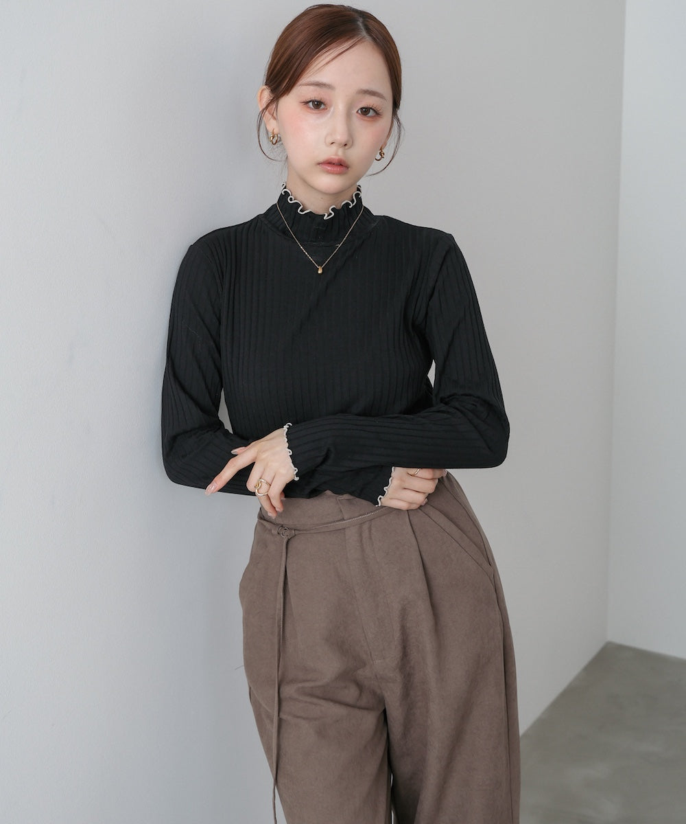 【選べるデザイン】ウェーブメローリブカットソー