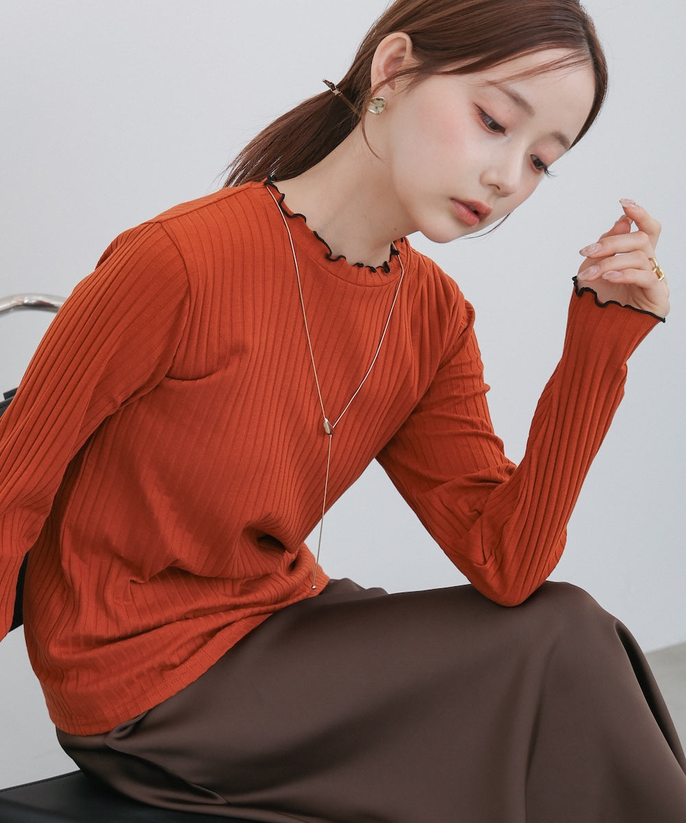 【選べるデザイン】ウェーブメローリブカットソー