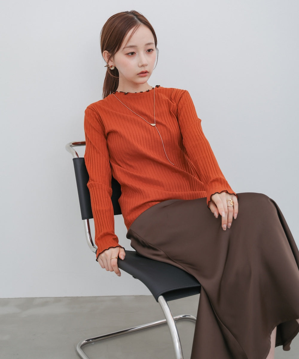 【選べるデザイン】ウェーブメローリブカットソー