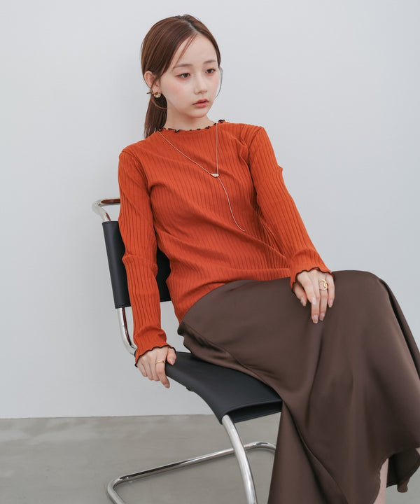 【選べるデザイン】ウェーブメローリブカットソー