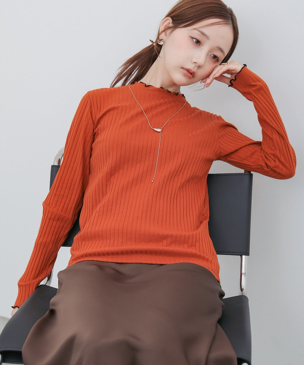 【選べるデザイン】ウェーブメローリブカットソー