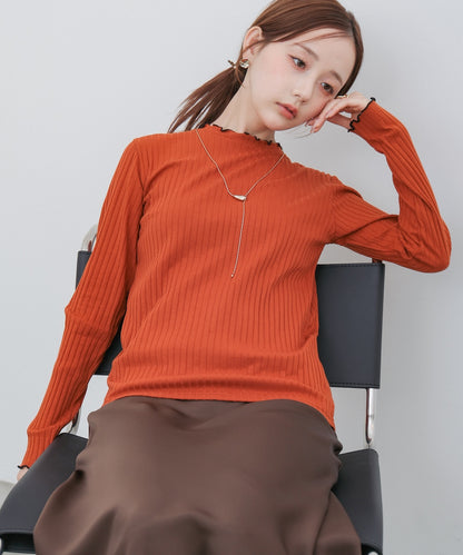 【選べるデザイン】ウェーブメローリブカットソー