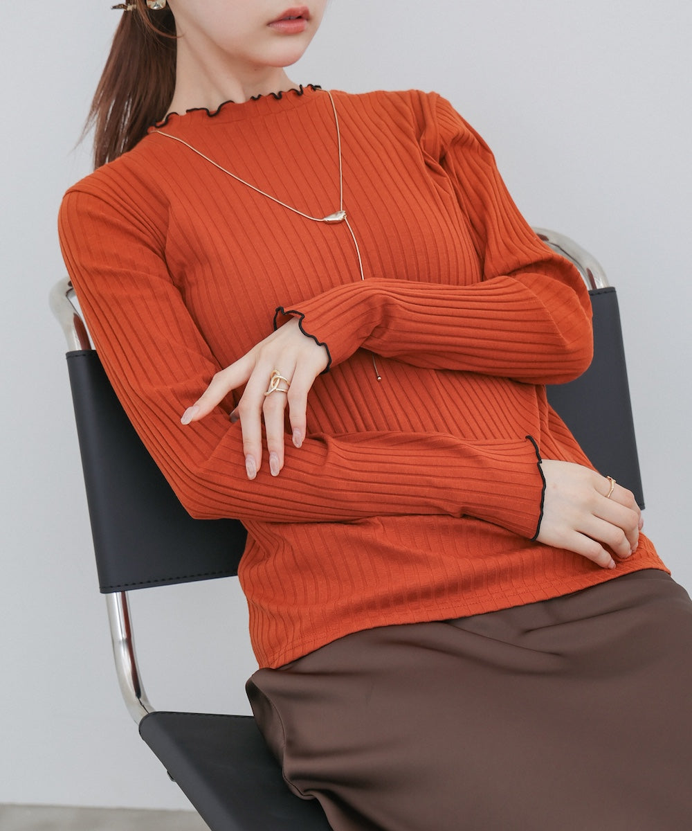 【選べるデザイン】ウェーブメローリブカットソー