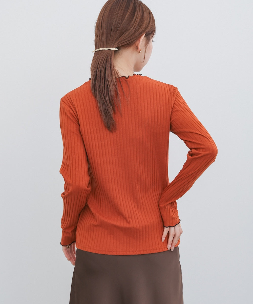 【選べるデザイン】ウェーブメローリブカットソー