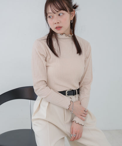 【選べるデザイン】ウェーブメローリブカットソー