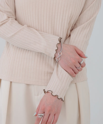 【選べるデザイン】ウェーブメローリブカットソー