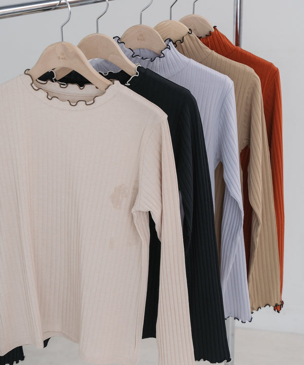 【選べるデザイン】ウェーブメローリブカットソー