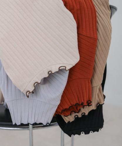 【選べるデザイン】ウェーブメローリブカットソー