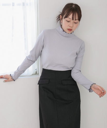 【選べるデザイン】ウェーブメローリブカットソー