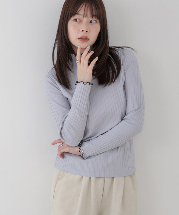 【選べるデザイン】ウェーブメローリブカットソー