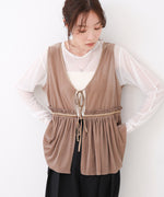 シアーベロアサテンリボンベスト