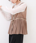 シアーベロアサテンリボンベスト