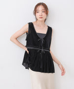 シアーベロアサテンリボンベスト