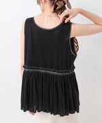 シアーベロアサテンリボンベスト