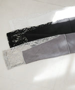 袖レースシアーリブレイヤードプルオーバー