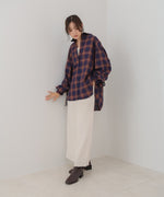 チェックバックギャザーシャツ